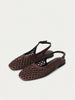Nöista Brown Woven Cross-Strap Sandals, Delicate Mesh Tops, Breathable And Comfortable, Retro Style For Spring Outings And Summer Banquet Occasions