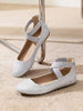 Women Flats Elastic Cross Ankle Strap Ballet Flats Back Zipper Comfortable Dress Commuting Elegant Flats Shoes